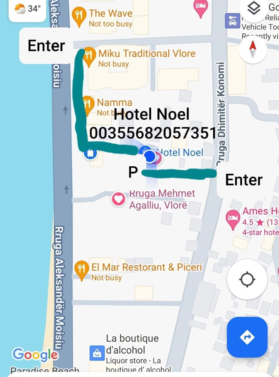 Hotel Noel Vlorë Exterior foto